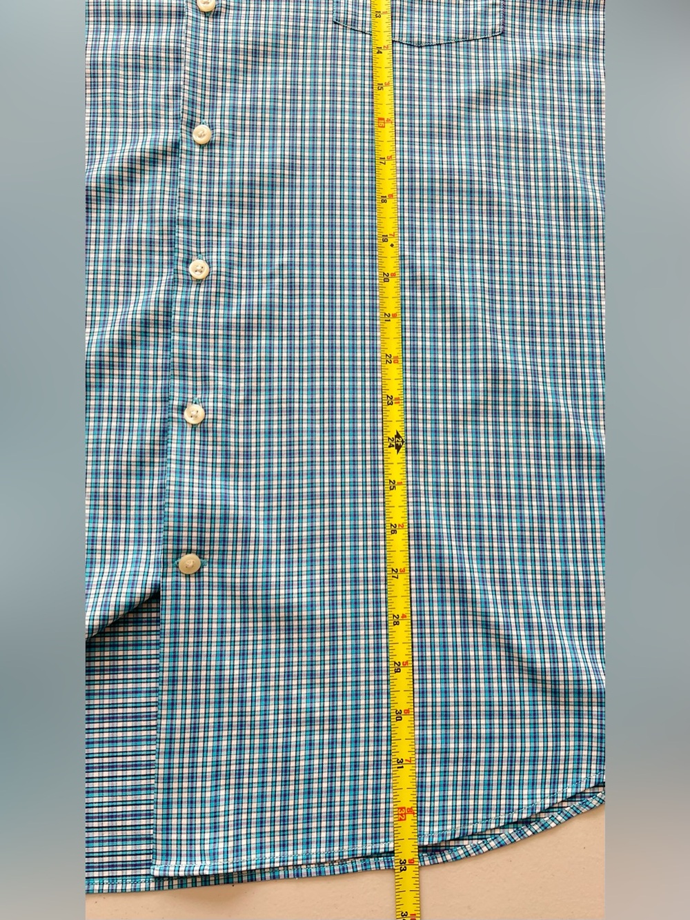Peter Millar Summer Comfort XXL Blue Plaid Stretch Button Down Shirt - Picture 8 of 8